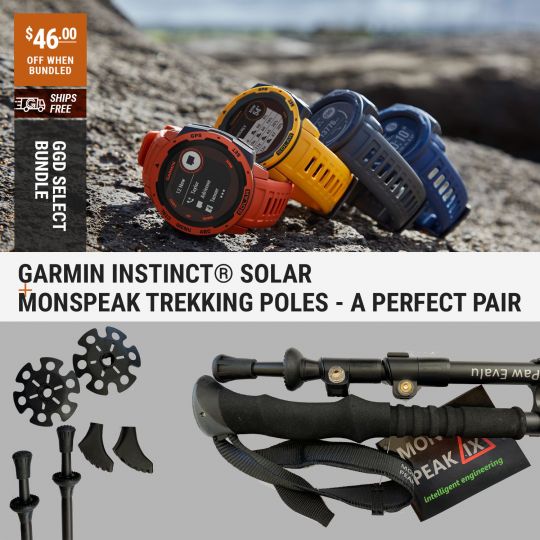 Garmin Instinct® Solar | Monspeak Trekking Poles - A Perfect Pair