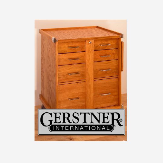 GI-R24 Oak 5-Drawer Roller Cabinet