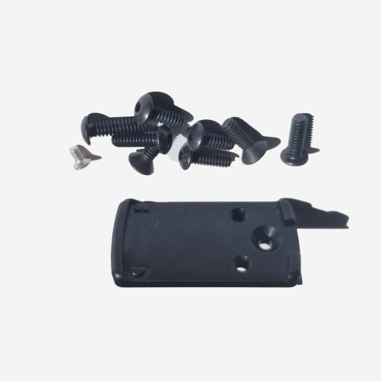 Mounting Plate for Shield RMSC, Sig Romeo 0, and other same footprint sights on Taurus G2 series, G3 without factory steel sights and TX22 Pistols