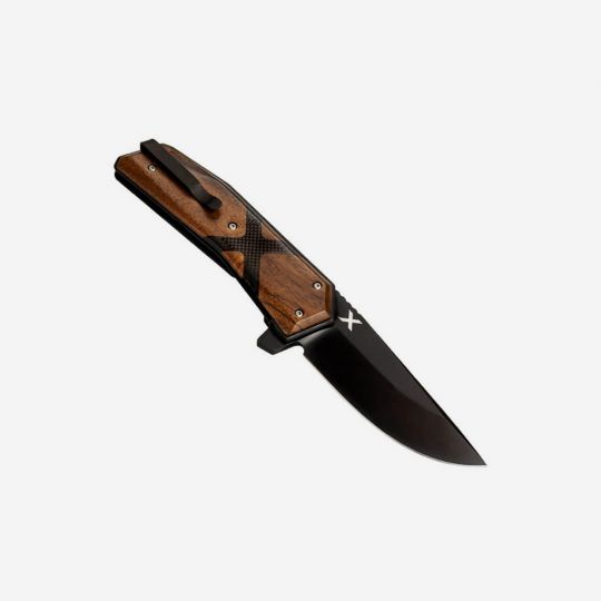 Leggenda Folding Knife - Walnut & Carbon Fiber Handle