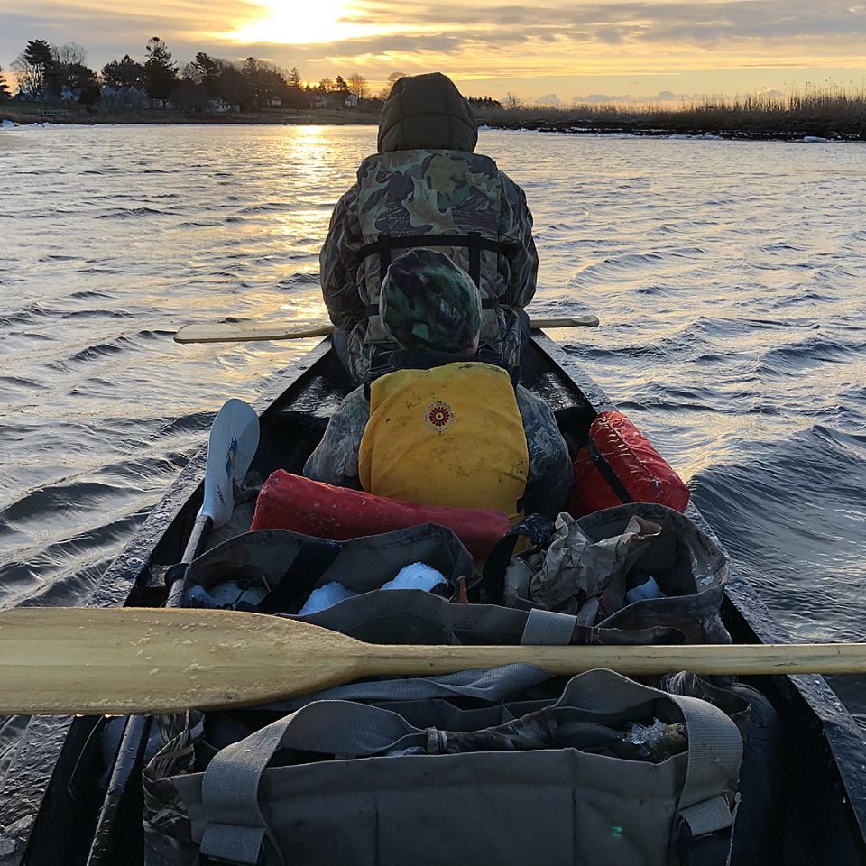 Girls Canoeing on Great Island