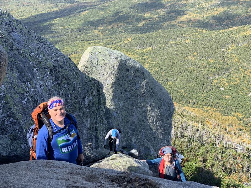 Savannah and Ken tackle the boulders